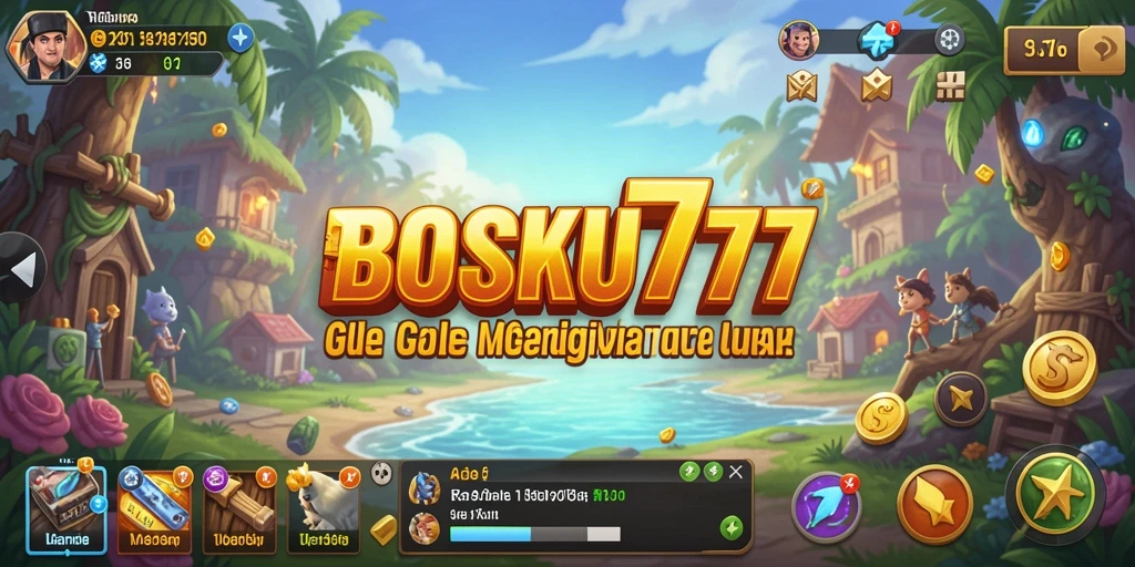Tangkapan layar gameplay <strong>BOSKU777</strong> dengan grafis cerah dan interaksi karakter yang menarik.
