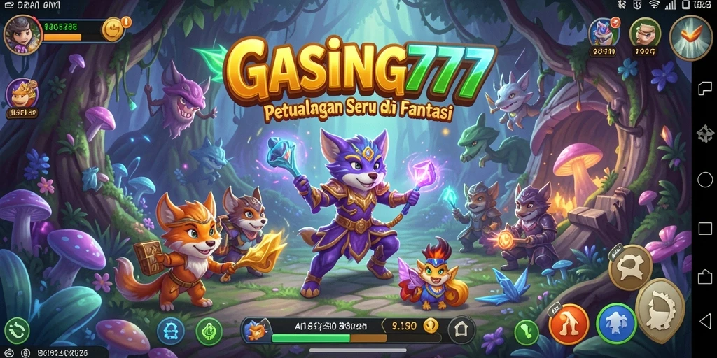Screenshot menunjukkan aksi mendebarkan dalam gameplay GASING777.