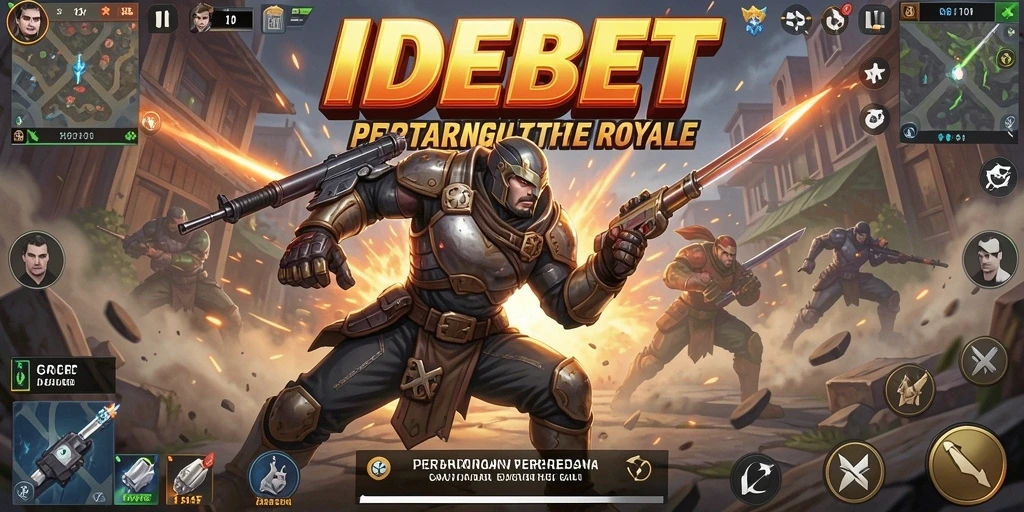 Screenshot gameplay <strong>IDEBET</strong> penuh aksi di arena pertempuran.