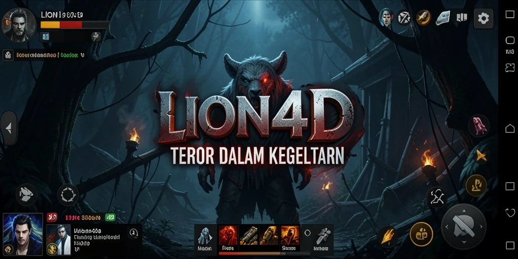Screenshot LION4D menunjukkan suasana menegangkan dan mencekam dalam gameplay.