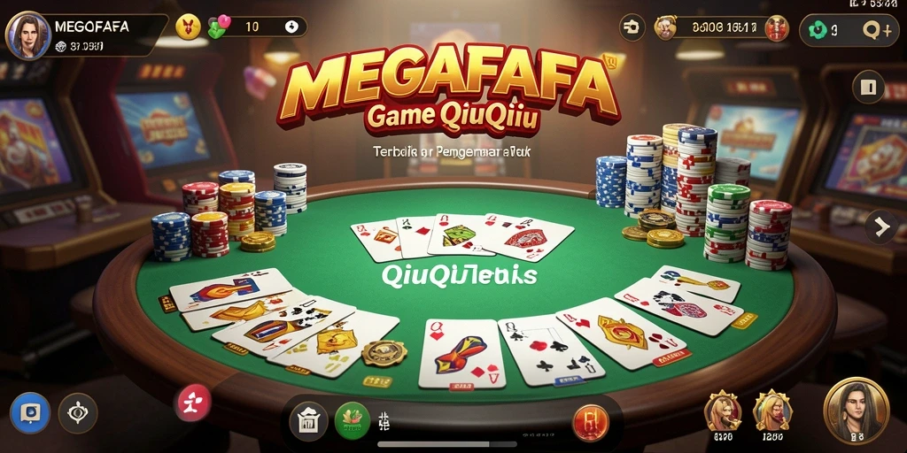 Screenshot gameplay MEGAFAFA yang menampilkan momen seru dalam permainan QiuQiu.