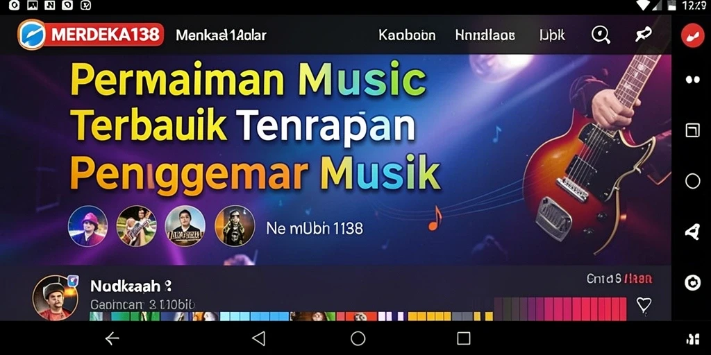 Tampilan gameplay interaktif dan pilihan lagu menarik di MERDEKA138.