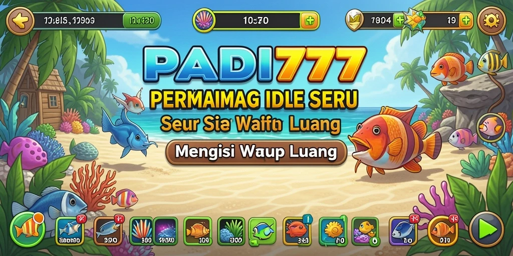 Screenshot PADI777 menunjukkan gameplay Idle yang interaktif dan seru.