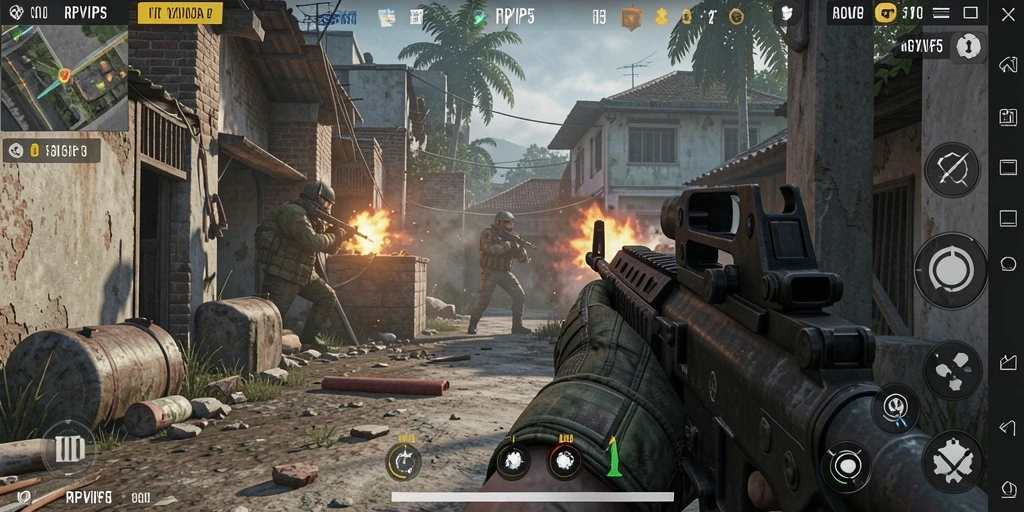Screenshot gameplay RPVIP5 menampilkan pertempuran seru dan aksi mendebarkan.