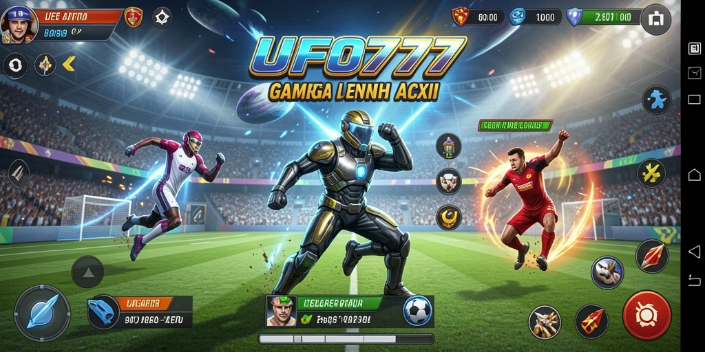 Tampilan gameplay seru dengan berbagai pilihan olahraga.