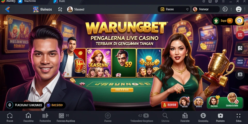 Tampilan gameplay menarik di aplikasi Live Casino WARUNGBET.