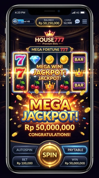 Screenshot fitur unggulan dari aplikasi house777.